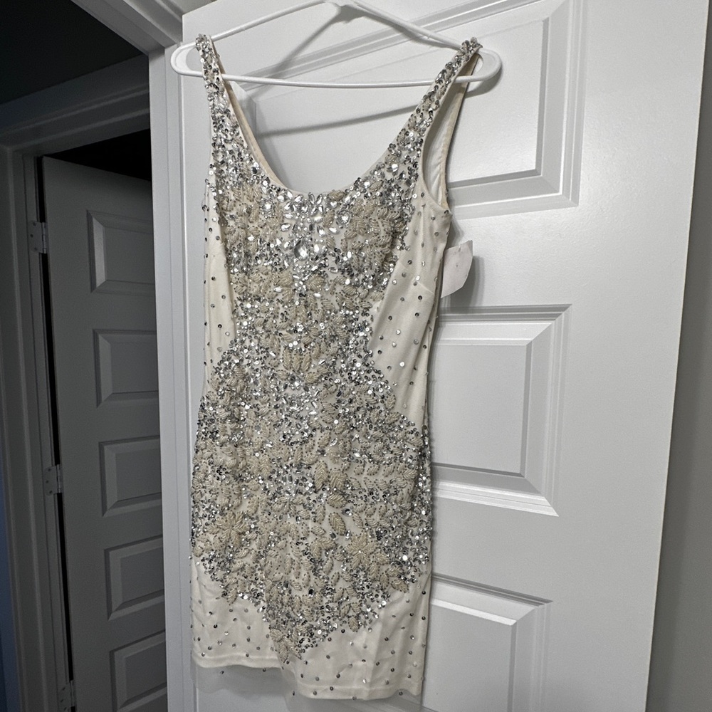 Adrianna Papell sequins and beaded dress